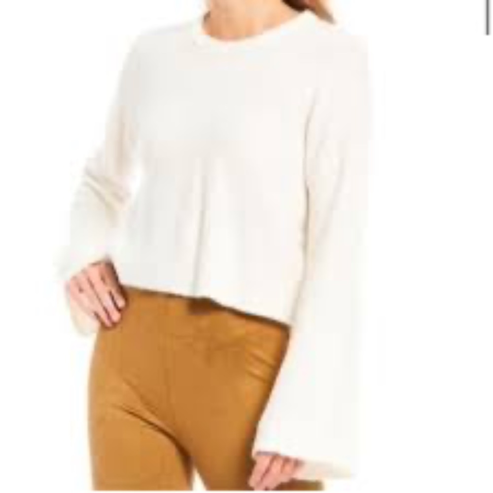 NWT: Gianni Bini Sarah Bell Cream Long Sleeve Sweater Cream Sz XL